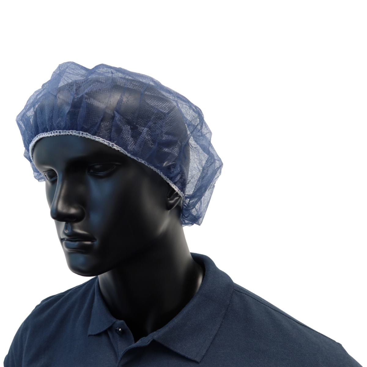 Comfort Baretthaube - Einweg-Kopfschutz Haarnetz Blau einmal Benutzung - 100 Stück Ø 52 cm ⭐