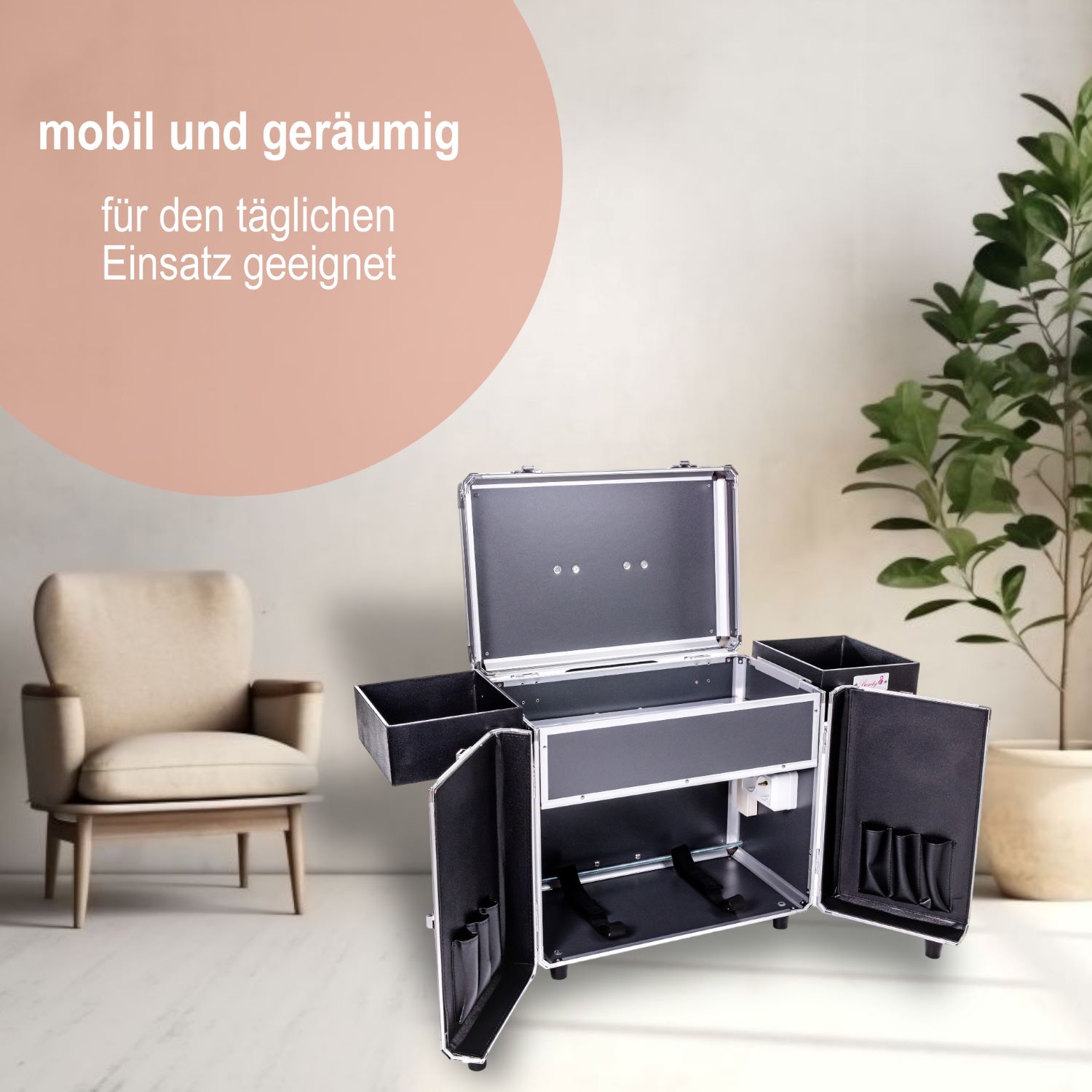 Fußpflegekoffer R&S - Kompakt und robust für mobile Fußpflege R&S (Anthrazit)